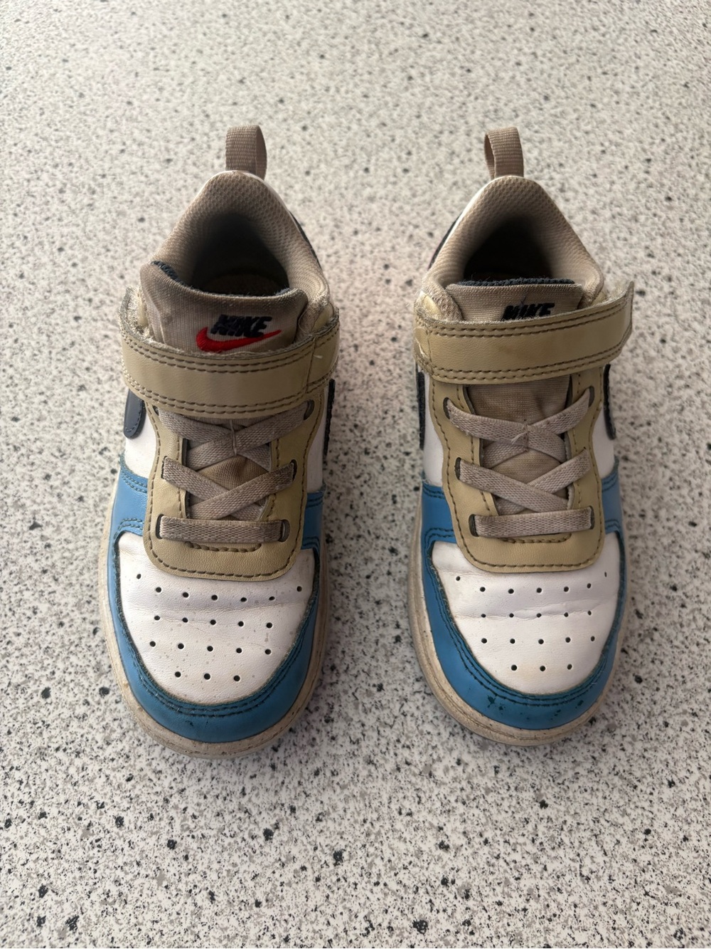 Nike Kids Red, White, Blue & Tan Low-Top Sneakers